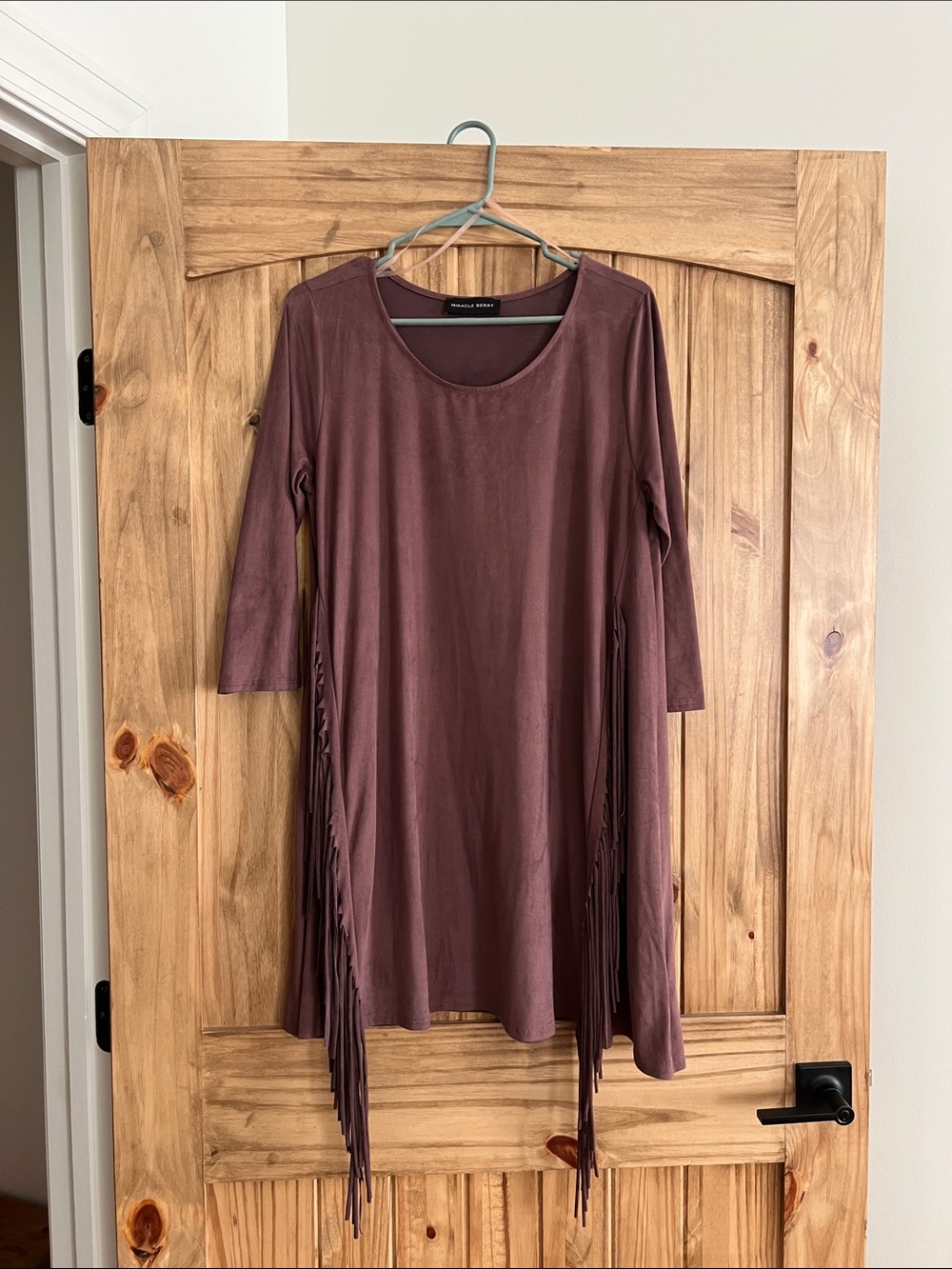 Nic+Zoe Plum Fringe Tunic Dress